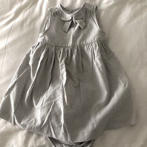 Jacadi Baby Girls Cotton Seersucker Dress 24m